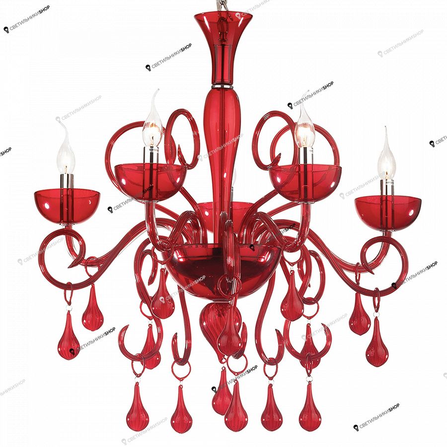 Люстра Ideal Lux LILLY SP5 ROSSO LILLY
