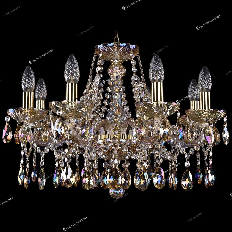 Хрустальная люстра Bohemia Ivele Crystal 1413/8/200/G/M701