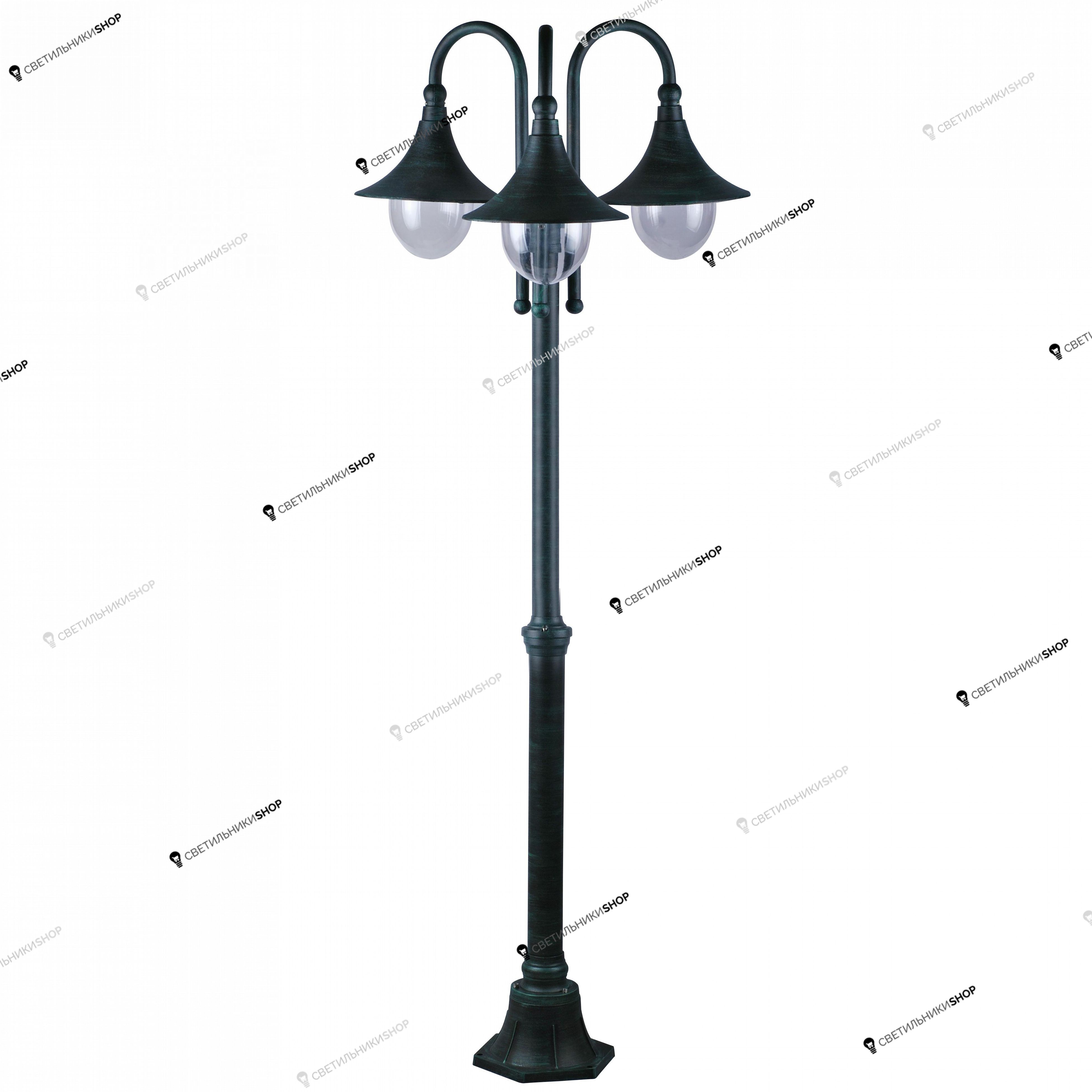 Фонарный столб Arte Lamp A1086PA-3BG Malaga