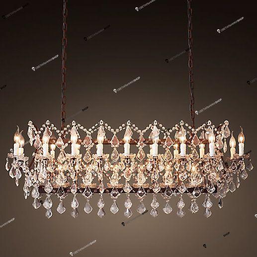 Светильник BLS 30352 19th c Rococo iron and clear crystal