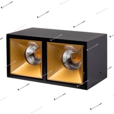 Точечный светильник LEDRON KUBING 2 Black/Gold KUBING