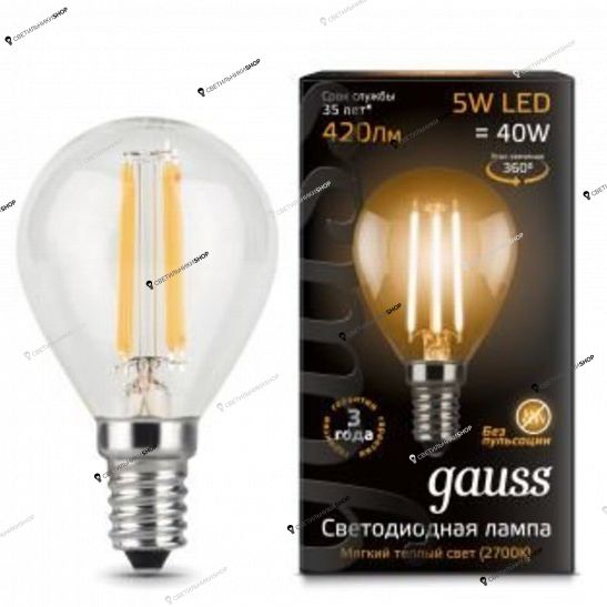 Светодиодная лампа GAUSS(Globe) 105801105