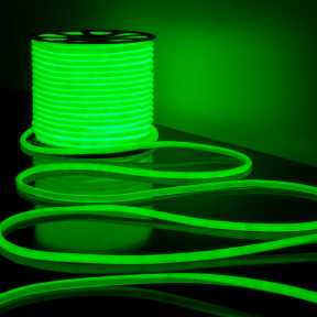 Светодиодная лампа Elektrostandard Гибкий неон LS003 220V 9.6W 144Led 2835 IP67 16mm круглый зеленый, 50 м