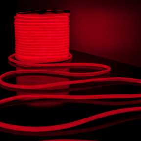 Светодиодная лампа Elektrostandard Гибкий неон LS003 220V 9.6W 144Led 2835 IP67 16mm круглый красный, 50 м