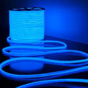 Светодиодная лампа Elektrostandard Гибкий неон LS003 220V 9.6W 144Led 2835 IP67 16mm круглый синий, 50 м