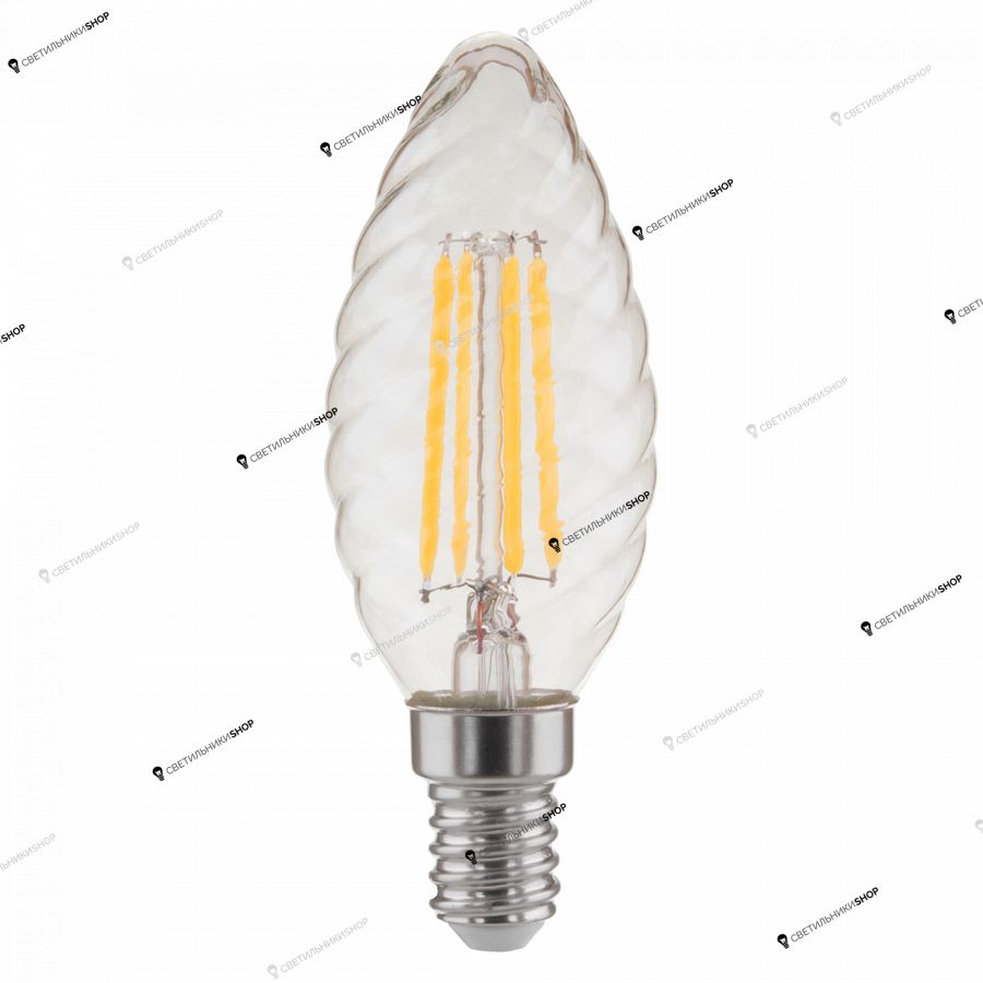 Светодиодная лампа Elektrostandard Свеча витая F 7W 3300K E14 прозрачный (BL128)
