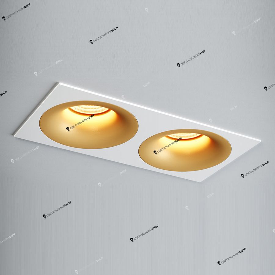 Точечный светильник Quest Light SINGLE LD gold + Frame 02 white