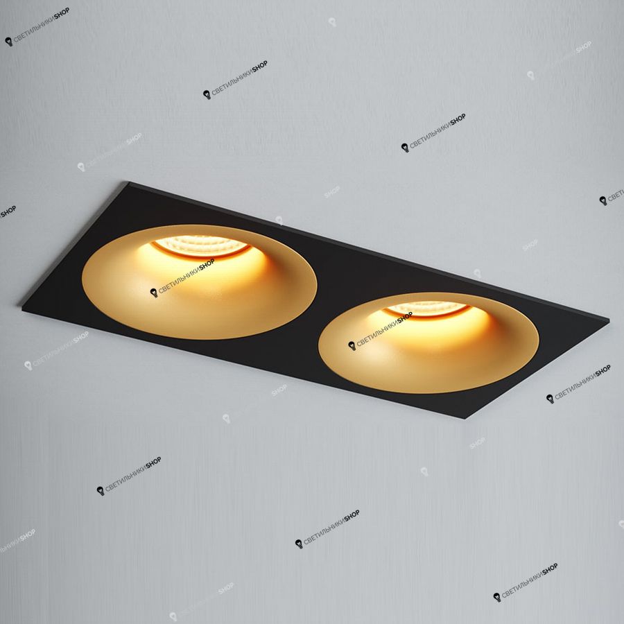 Точечный светильник Quest Light SINGLE LD gold + Frame 02 black
