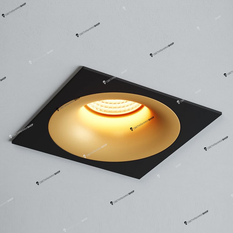Точечный светильник Quest Light SINGLE LD gold + Frame 01 black