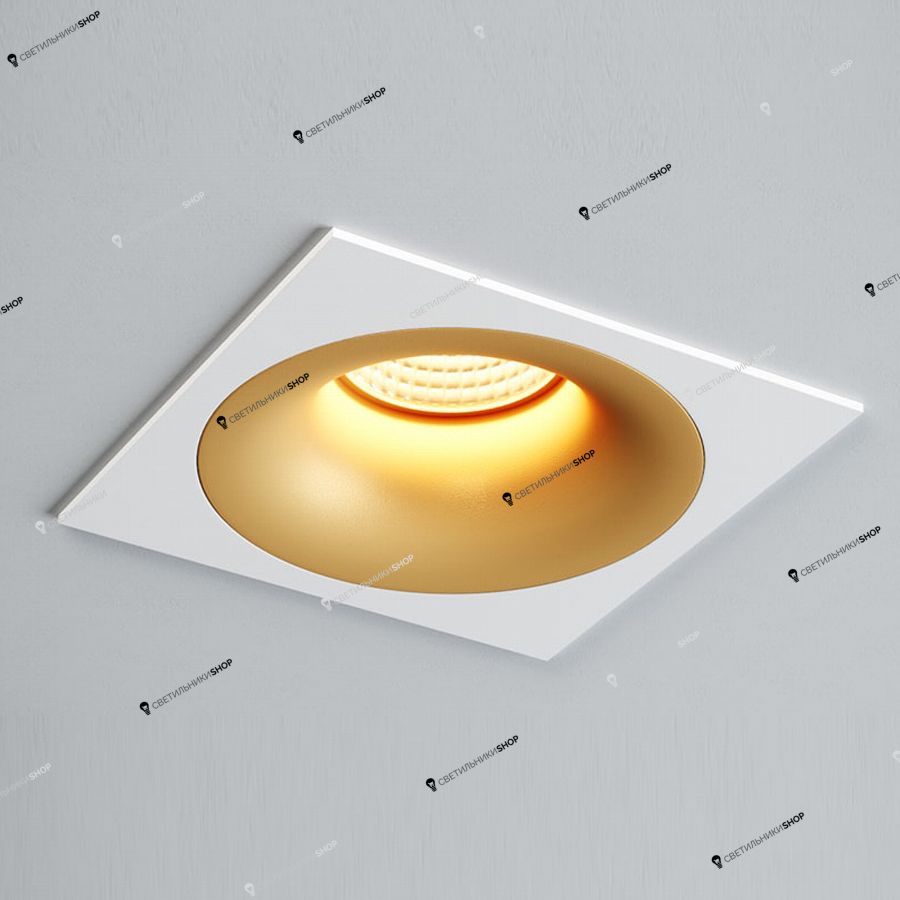 Точечный светильник Quest Light SINGLE LD gold + Frame 01 white