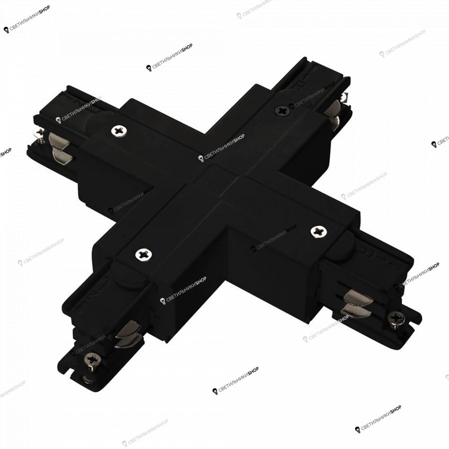 Соединитель для трехфазной шины Ideal Lux(LINK) LINK TRIM X-CONNECTOR BLACK