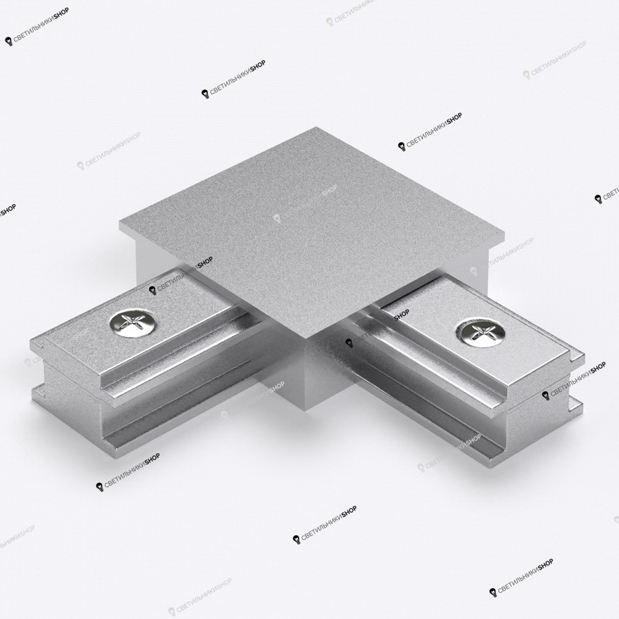 Соединитель для однофазной шины Elektrostandard(Track Rail SL Recessed) TRCM-1-1-L-CH / Коннектор угловой для однофазного встраиваемого шинопровода (серебристый)