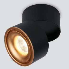 Точечный светильник Elektrostandard(Klips) DLR031 15W 4200K 3100 черный матовый/золото