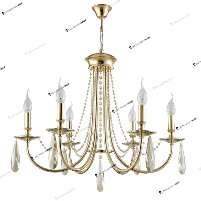 Люстра Crystal lux VICTORIA SP6 GOLD/AMBER