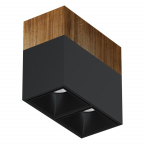 Точечный светильник LEDRON(Wooden) KUBING 2 Wooden 160 Black