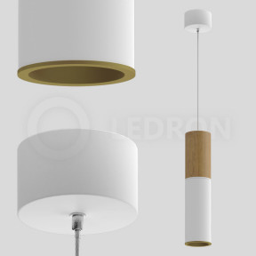 Светильник LEDRON(Wooden) SLC7391/7W-PB White-Gold