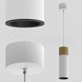 Светильник LEDRON(Wooden) SLC7391 7W-PS White-Black