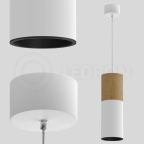 Светильник LEDRON(Wooden) SLC7392 12W-PB White-Black