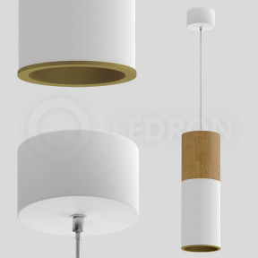 Светильник LEDRON(Wooden) SLC7392 12W-PB White-Gold