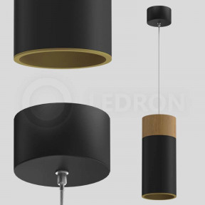 Светильник LEDRON(Wooden) SLC7392 12W-PS Black-Gold