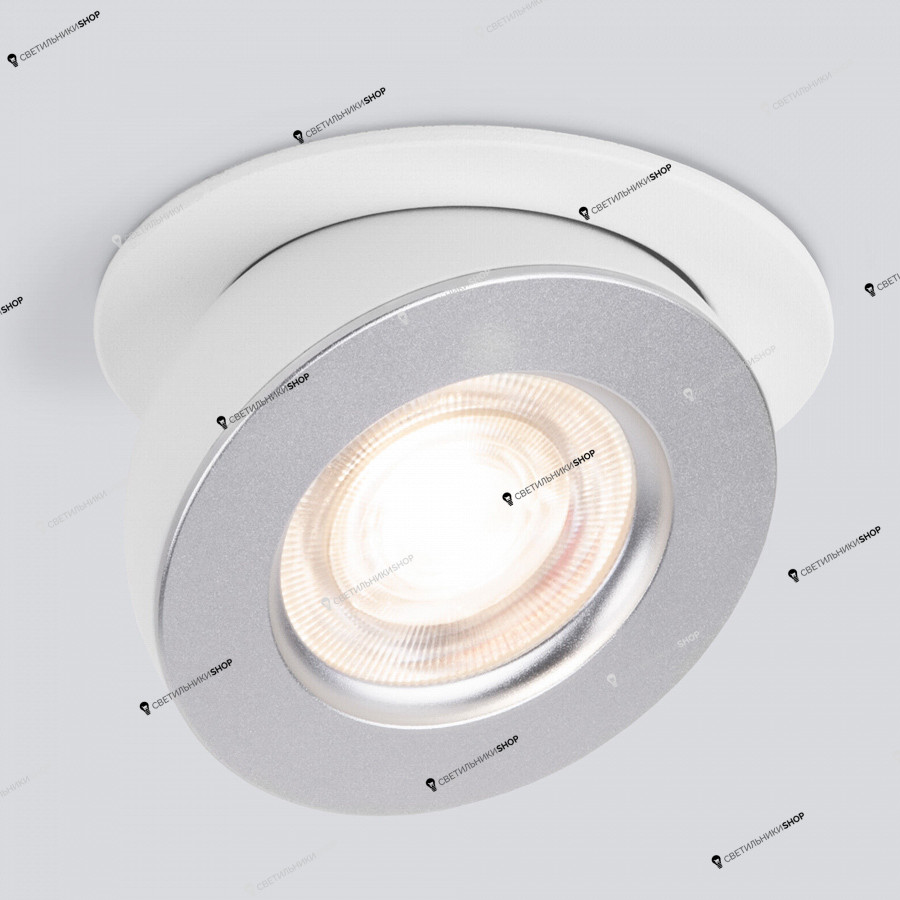 Точечный светильник Elektrostandard Pruno белый/серебро 8W 4200К (25080/LED)