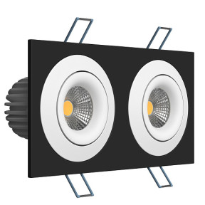 Точечный светильник LEDRON LH07SB-R SQ2 Black-White 3000K TRIAC