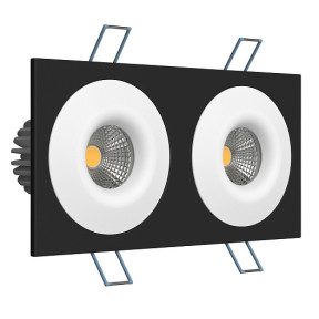 Точечный светильник LEDRON LH07S-R SQ2 Black-White 4000K TRIAC