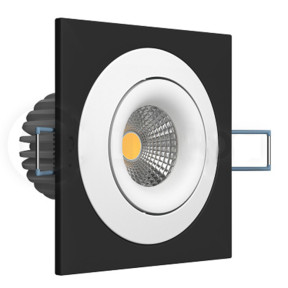 Точечный светильник LEDRON LH07SB-R SQ Black-White 4000K TRIAC