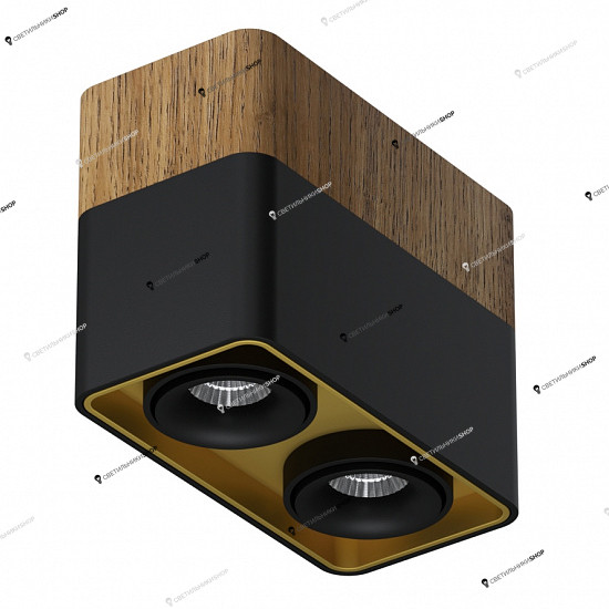 Точечный светильник LEDRON TUBING 2 Wooden 60 Black-Gold