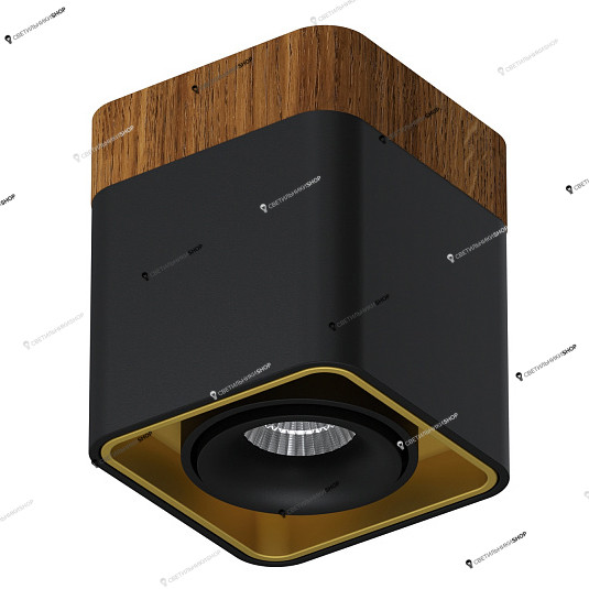 Точечный светильник LEDRON TUBING Wooden 30 Black-Gold