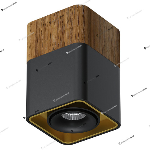 Точечный светильник LEDRON TUBING Wooden 60 Black-Gold