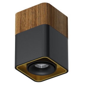 Точечный светильник LEDRON TUBING Wooden 60 Black-Gold