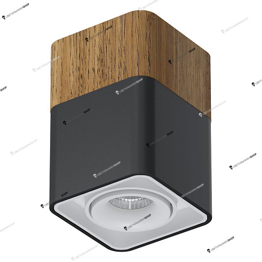 Точечный светильник LEDRON TUBING Wooden 60 Black-White