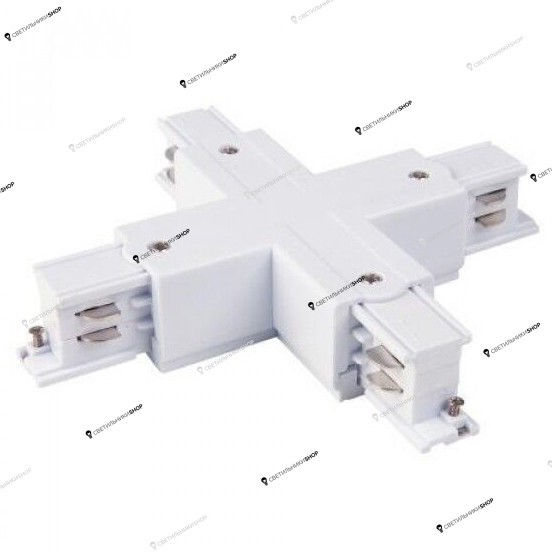Соединитель для трехфазного шинопровода Elektrostandard(85117) Коннектор X-образный для трехфазного шинопровода (белый) 85117/00
