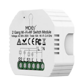 WiFi реле выключатель двухканальный Aployt(Magnetic track 220) APL.0195.00.02/MS-104B